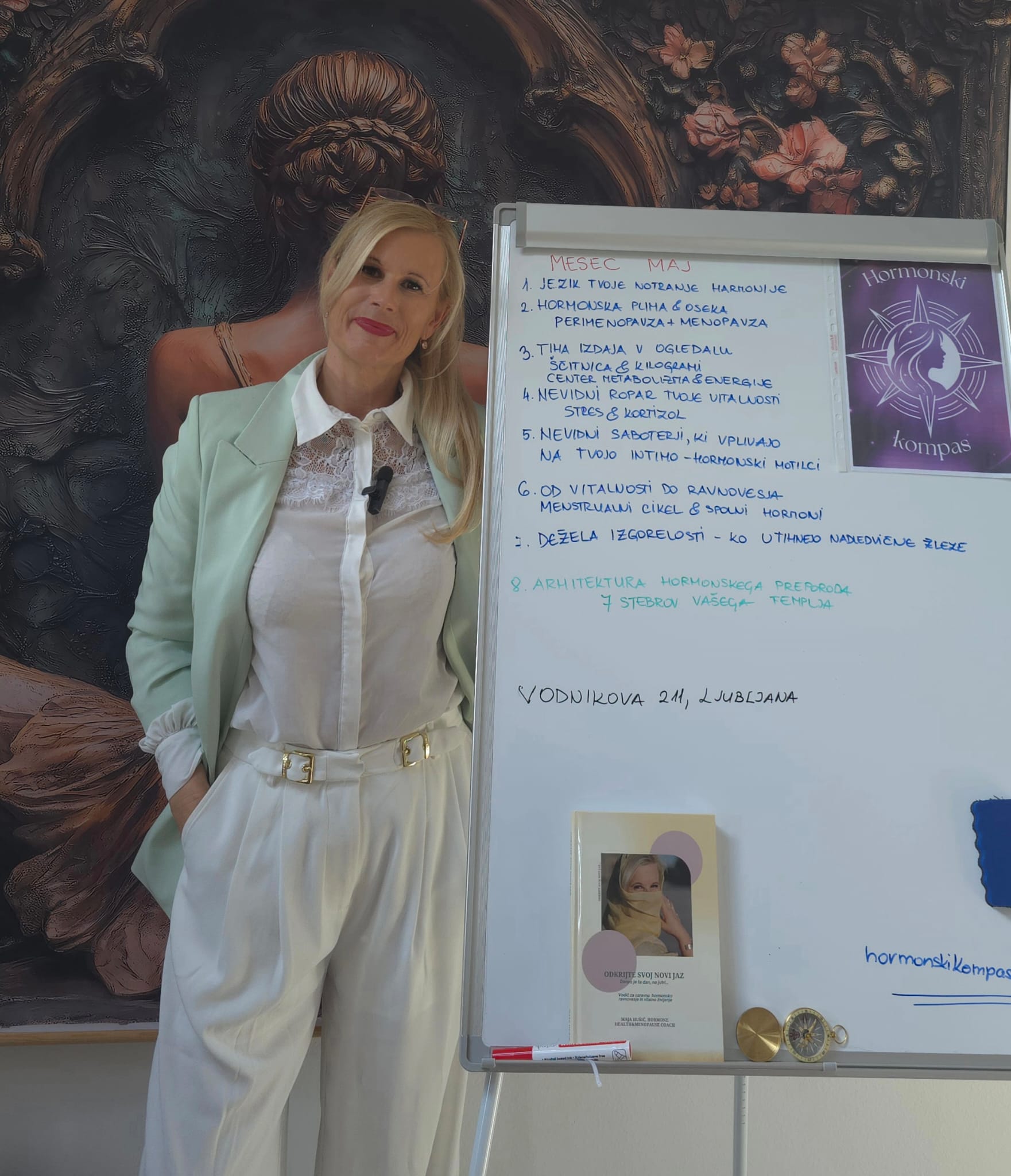 Maja Hušić na predavanju o hormonskem zdravju